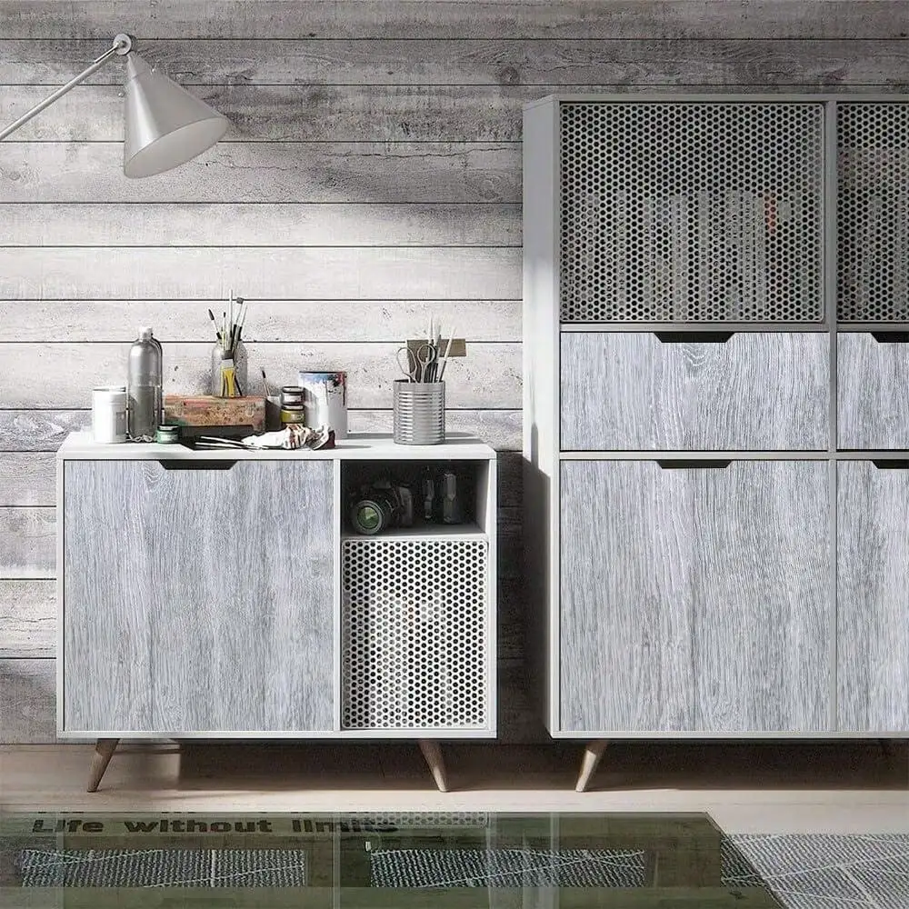 PVC-Tapeten mit Holzmaserung, selbstklebende Aufkleber, 2/3/5 m, wasserdicht, Heimdekorfolie für Tür, Kleiderschrank, Schrank, Tisch, Möbel – Detail 7
