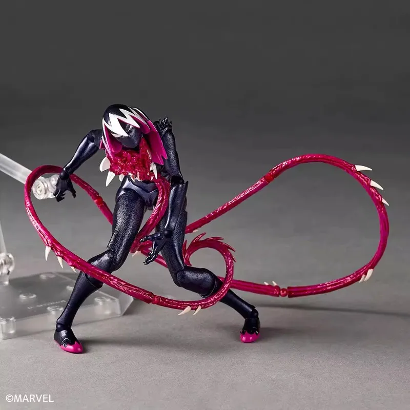 Genuíno kaiyodo revoltech incrível yamaguchi marvel quadrinhos gwenom figura de ação brinquedo colecionável artesanal modelo robô personalizável