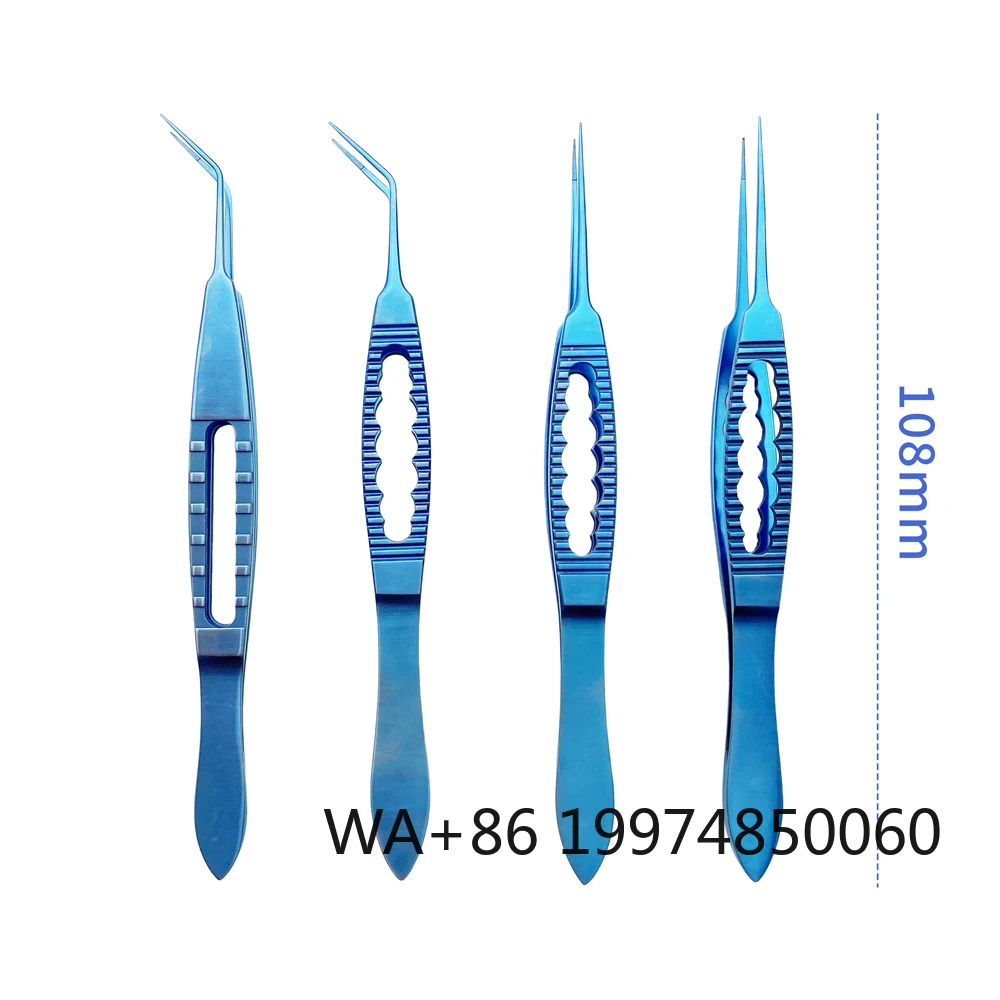 

Ophthalmic Micro Tweezers Tying Forceps Tooth Forceps 108mm Microscopic Eye Surgical Instruments