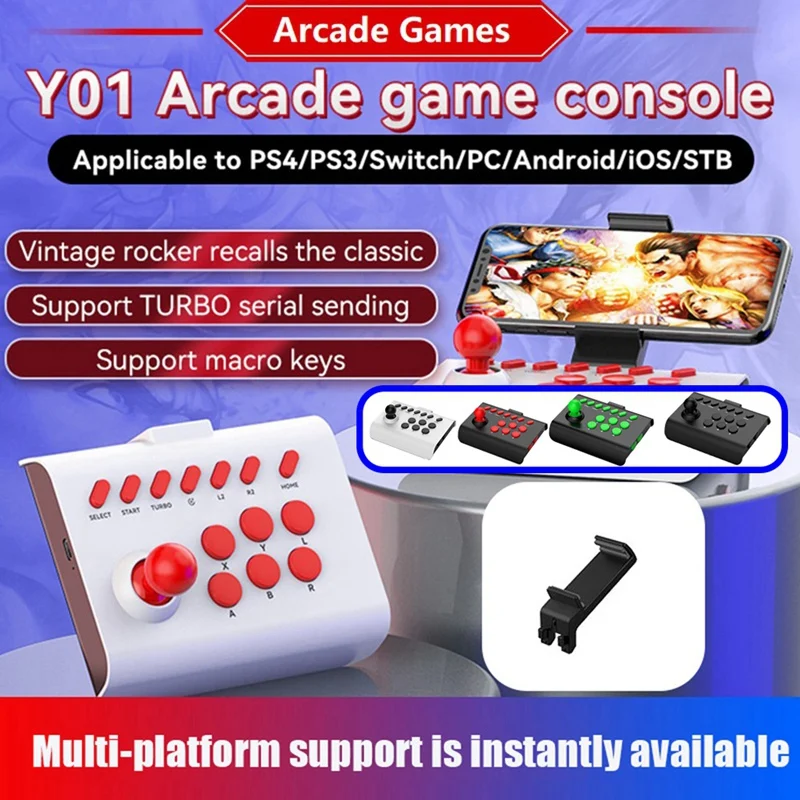 RISE-Wireless Arcade Game Console Bluetooth Joystick Controller For Nintendo Switch PS4 PS3 Pandora Box PC Mobile Phone