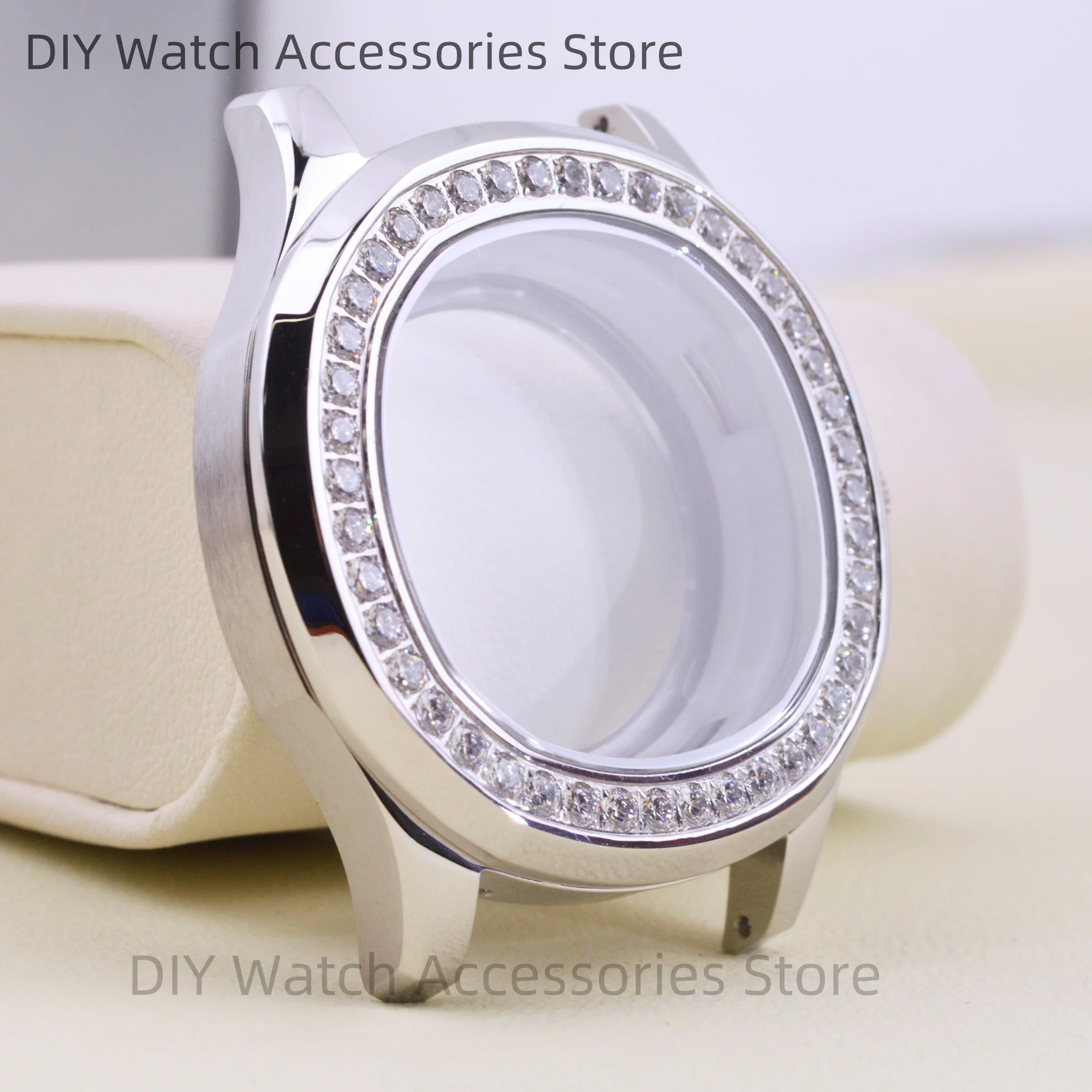 NH35 الماس حالة الفولاذ المقاوم للصدأ الياقوت الزجاج 42 مللي متر ساعة الحال بالنسبة NH35 NH36 حركة AQUANAUT نوتيلوس ساعة أجزاء