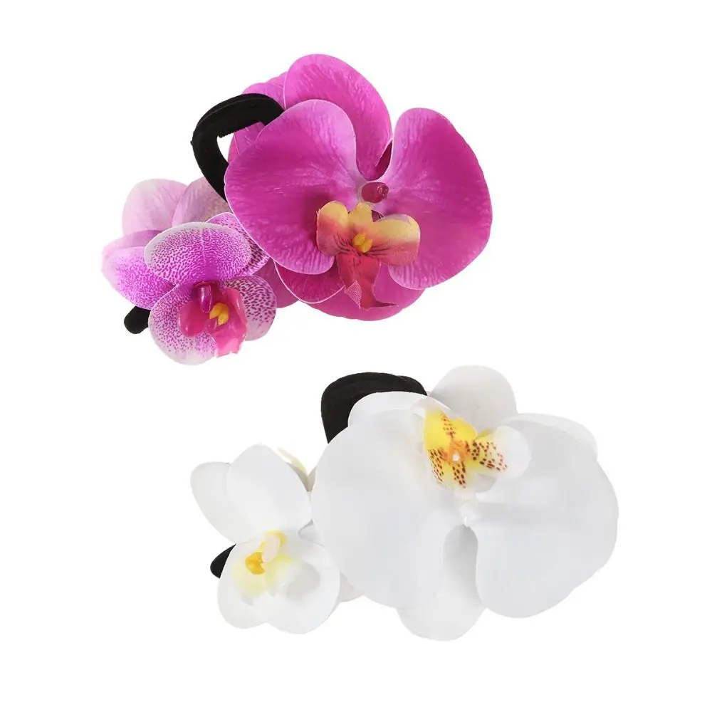 Borboleta orquídea flor garra de cabelo flores simuladas ornamento de cabelo bohemia cabelo caranguejo clipe acessórios para o cabelo