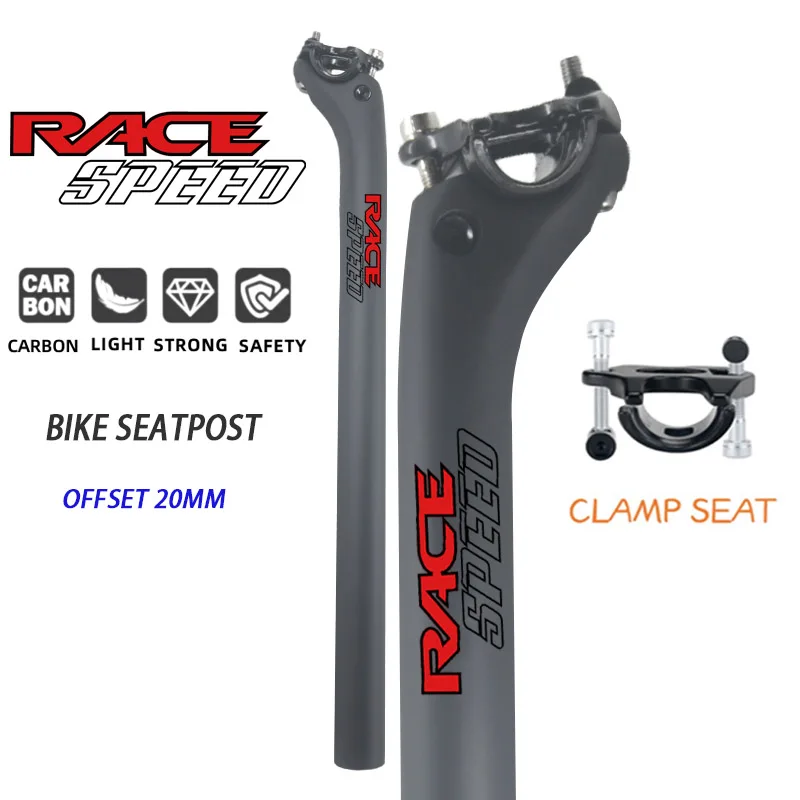 

SPEED Carbon Seatpost black road bike mountain bike bicycle back seat post offest 20mm 27.2/30.8/31.6mm bike frame parts