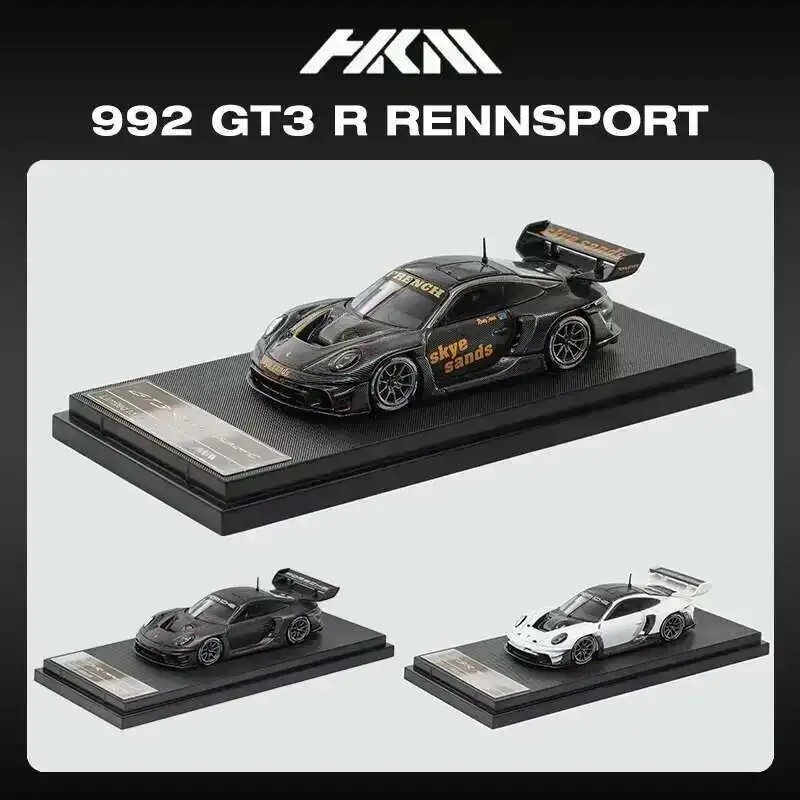 

PreSale HKM 1:64 992 GT3 R Rennsport Brumos Diecast Diorama Car Model Collection Miniature Toys