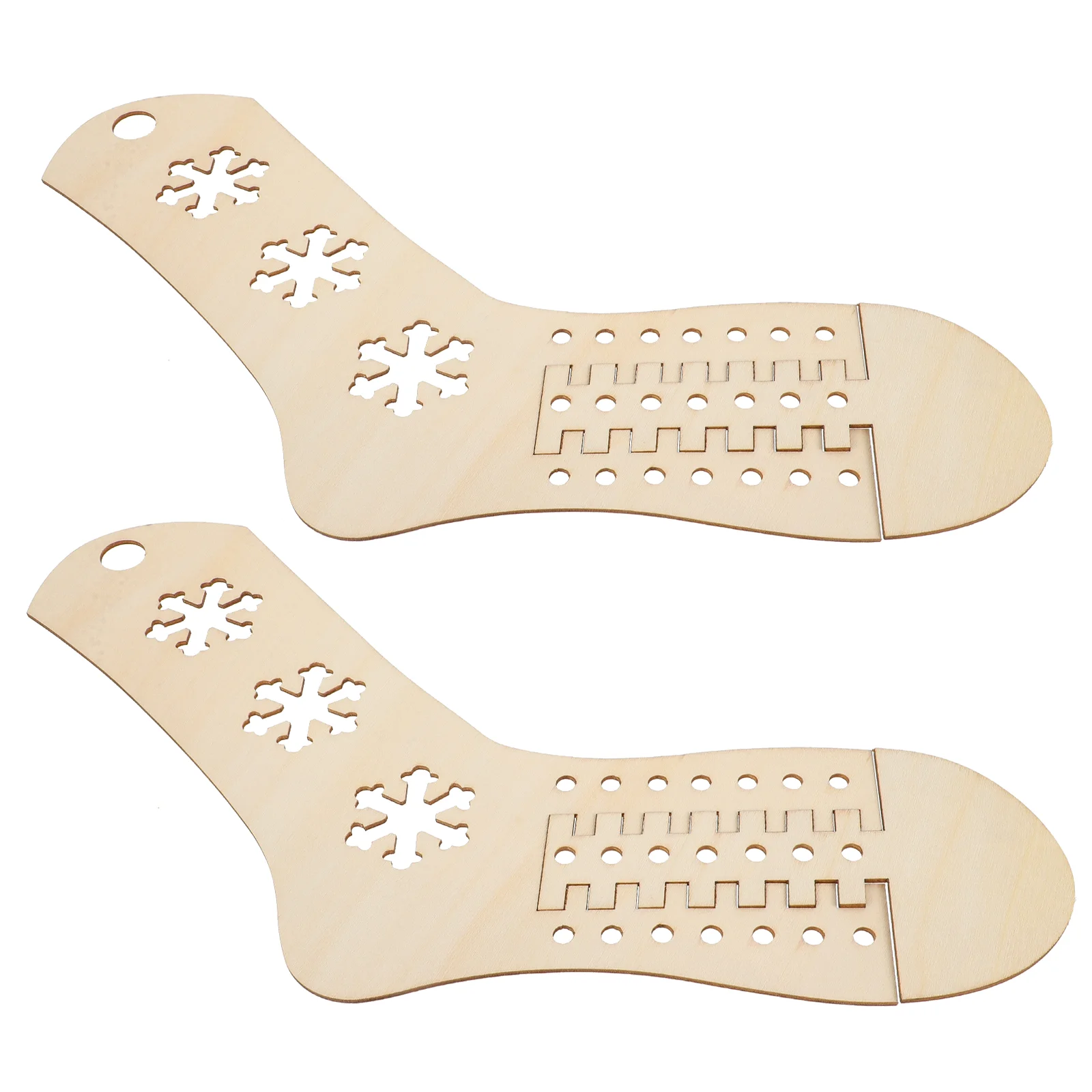 2 Pcs Telescopic Crochet Hook Wood Knitting Sock Blockers DIY Woven Socks Models