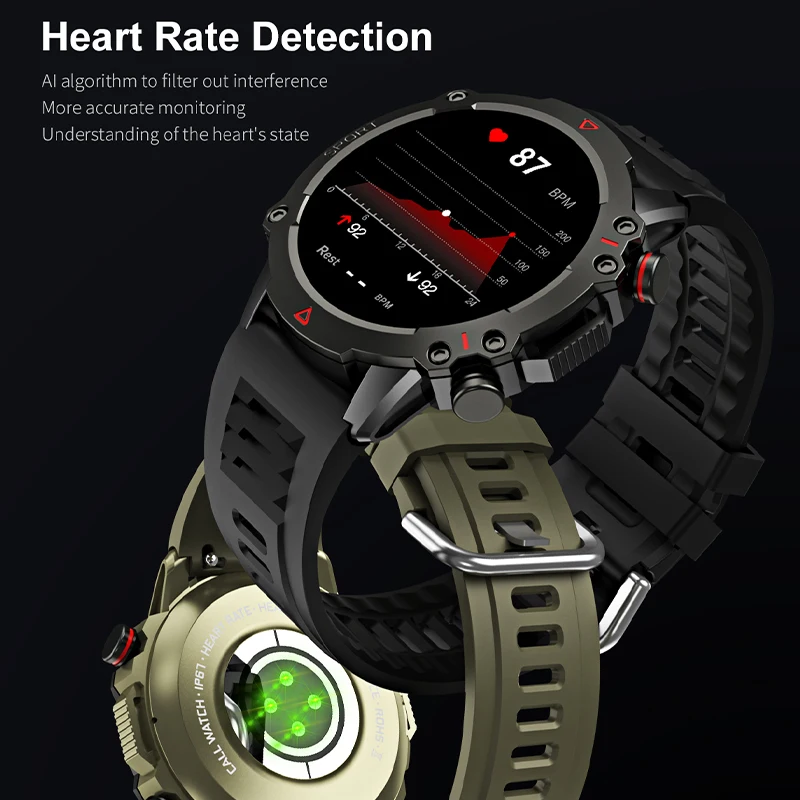 2024 New Watch 1.43 AMOLED TF10 PRO Outdoor Men\'s Smart Watch Suitable for Android IOS Sports Fitness Tracker Heart Monitor