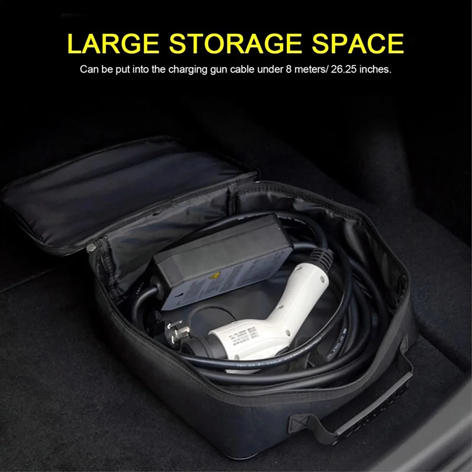 New EV Charger Bag for Type 2 Charge Cable and Type1 Portable Chargers Fire Retardant Waterproof Storage Bag IP55