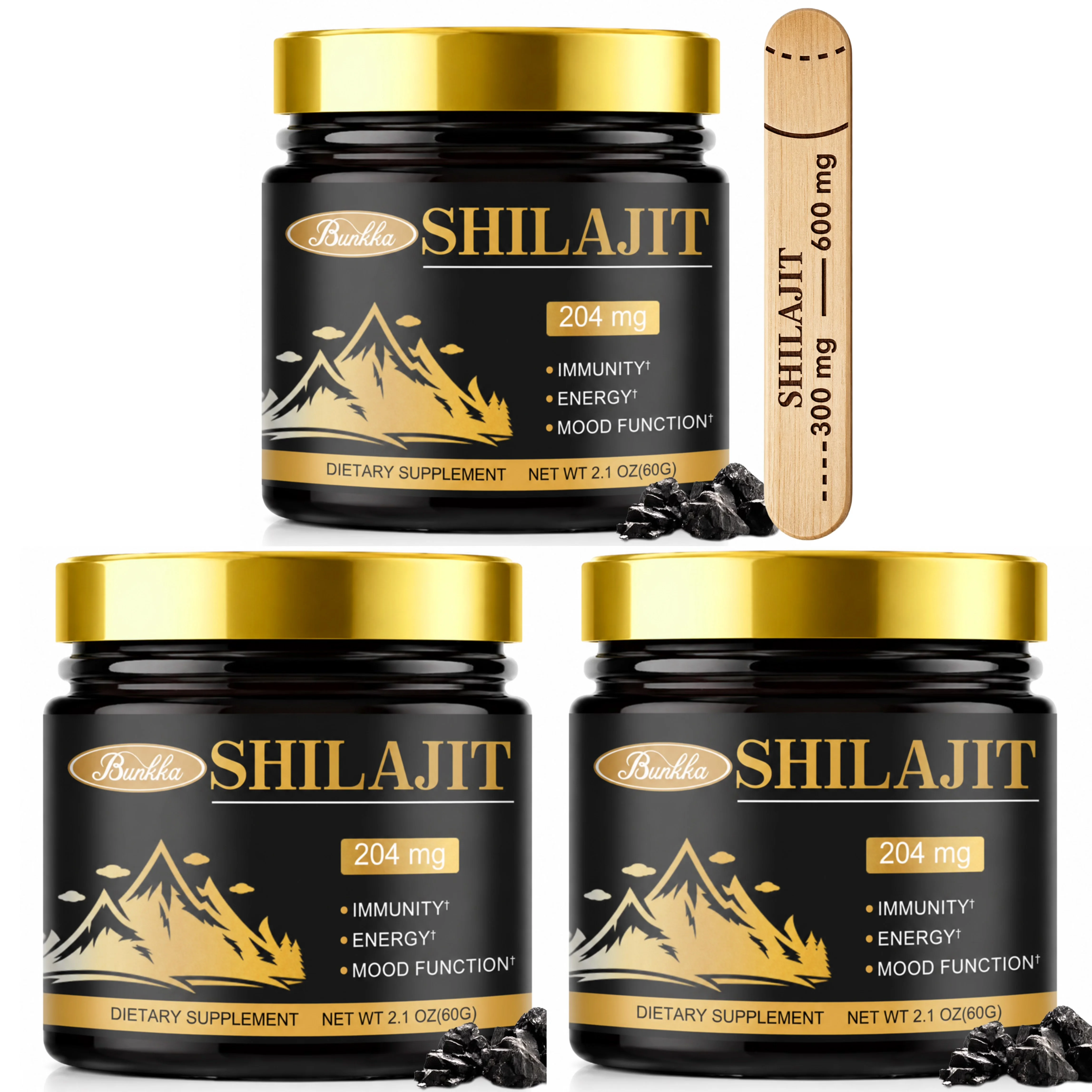 Shilajit Resin Original Pure 100% Himalaya Beauty Health Supplement Non-GMO Brain Memory Cognitive Energy Level Hormonal Balance