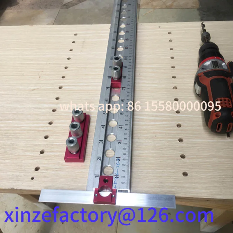 

Customizable Dowelling Jig Adjustable Aluminum Pocket Hole For Furniture Connecting 3 In 1 Woodworking Drill