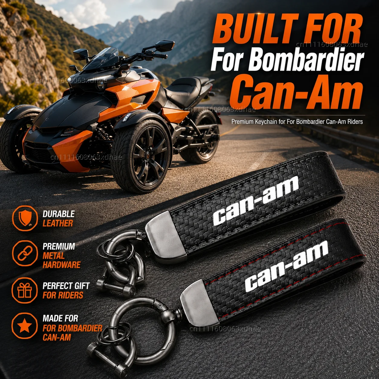 High-Grade Leather Motorcycle Keychain Holder Keyring Accessories For Can Am Outlander 1000 Ryker 900 Renegade 800 Canam