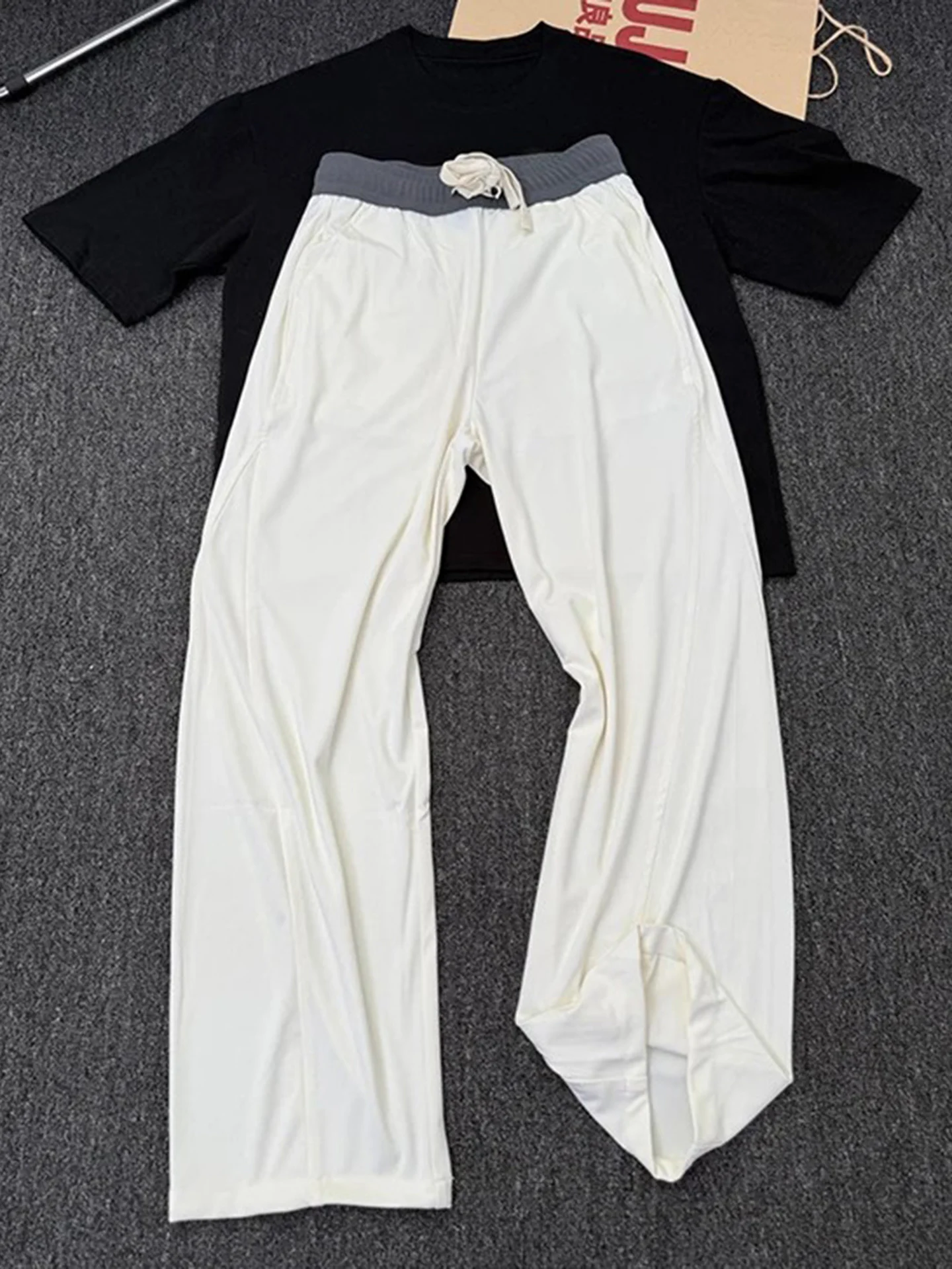 

Мужские летние тонкие брюки Cleanfit Ice Silk Bend Knife: охлаждающие, быстросохнущие, спортивные, широкие, повседневные, имитация двухслойности, легкие