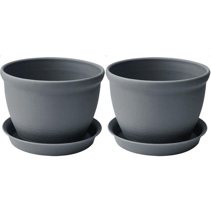 Set of Two Pots with Dimensions 15 cm x12 cm Suitable for Both Indoor and Outdoor Use Available in Four Classic Shades