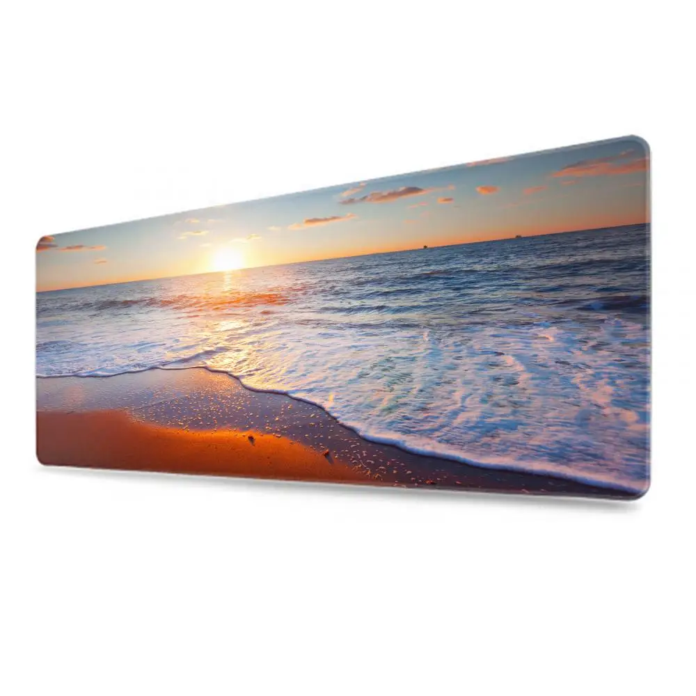 Blue Sky Beach Mouse Pad Gamer XL Computer New Home Custom Mousepad XXL keyboard pad Desk Mats Natural Rubber PC Table Mat