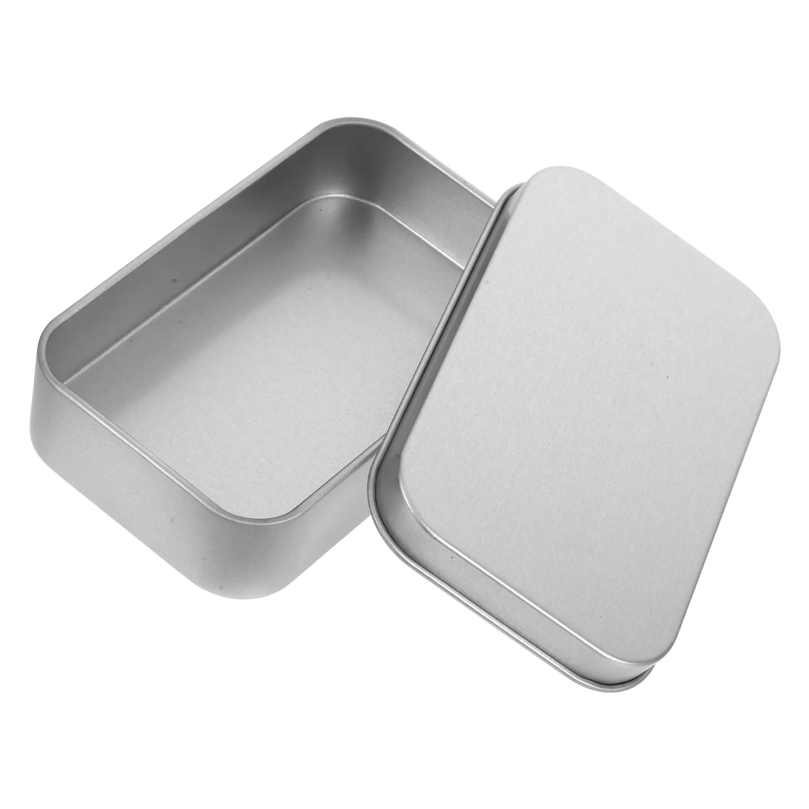 Premium Rectangular Tin Box Metal Candy Container with Tight Seal Lid Compact Freshness Preserving Storage Tin for Party Favors