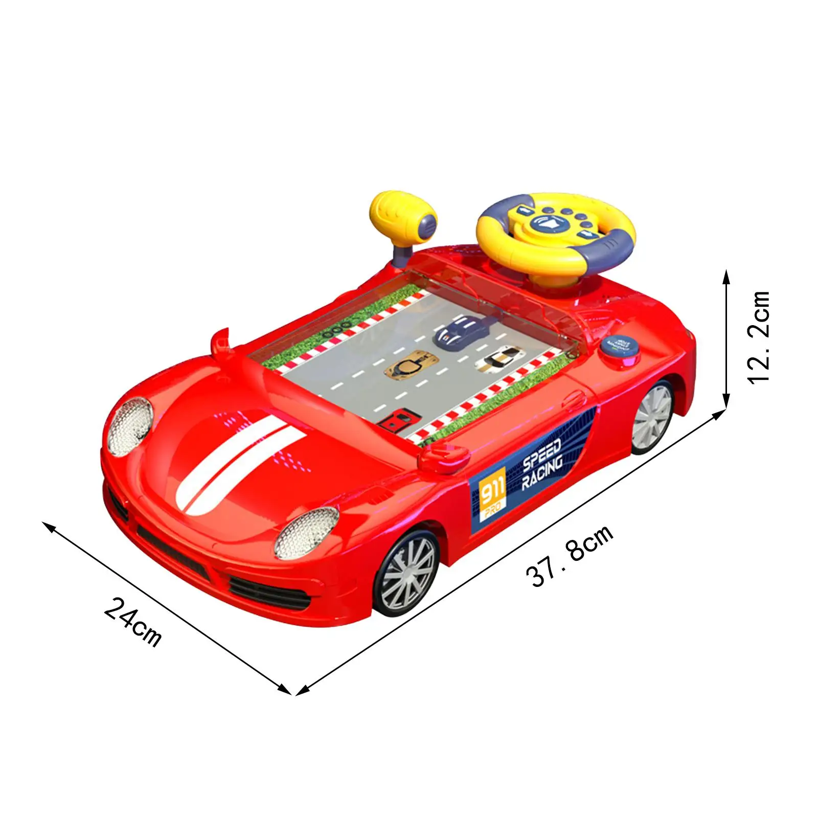 Electric Simulation Steering Wheel Toy Sounding Toy for Girls Boys Kids