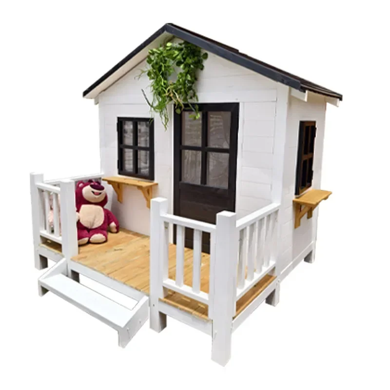 

All-season wooden kennel, outdoor rainproof, outdoor, warm large dog