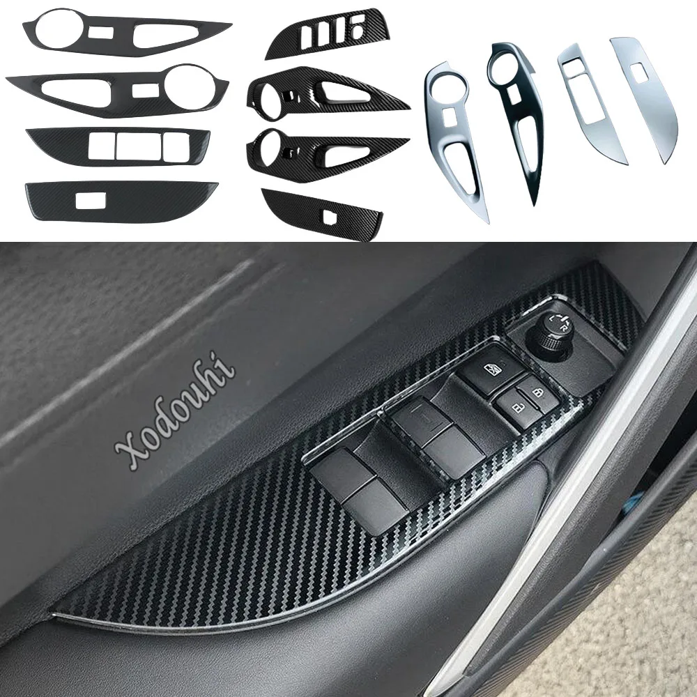 

ABS/Steel Window Glass Lift Switch Panel Cover Trim Decoration Lamp Frame Sticker For Toyota Corolla Cross XG10 2022 2023 2024+