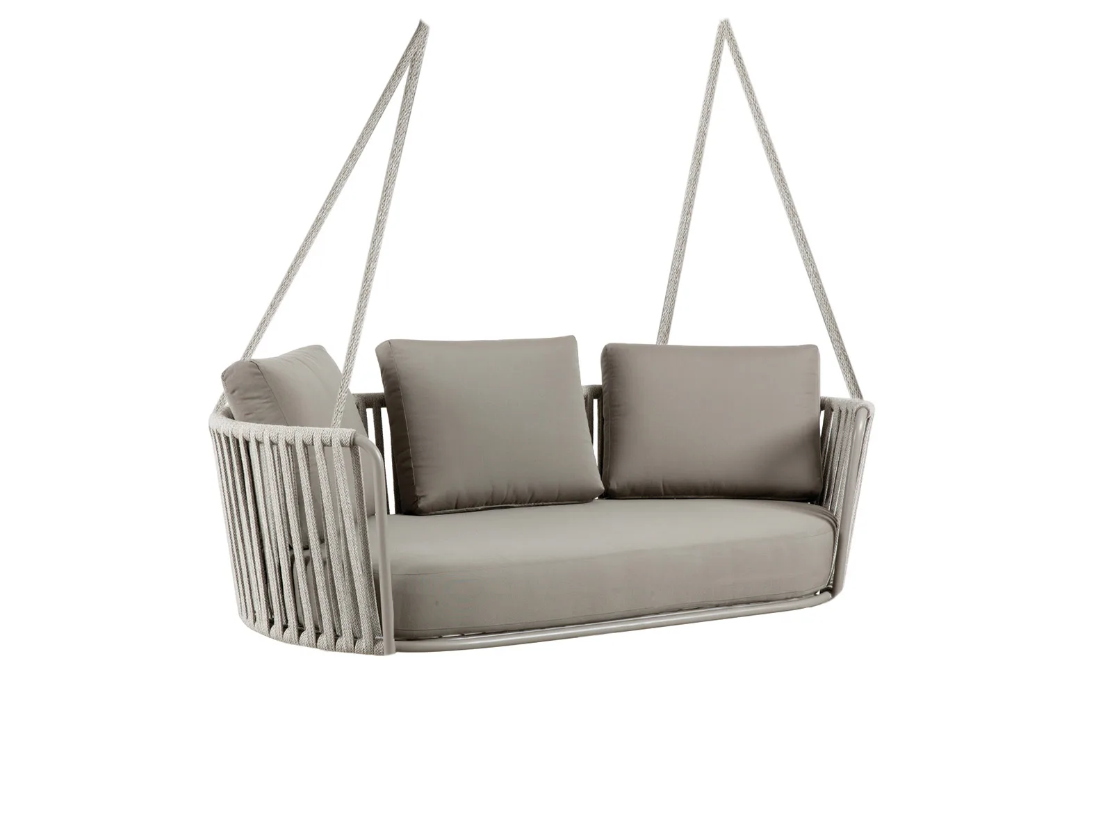 2026 High Quality Rope Willow Aluminum Hanging Garden Chair Outdoor Bench Swing Hammock Garden Swing Sofapromote sales