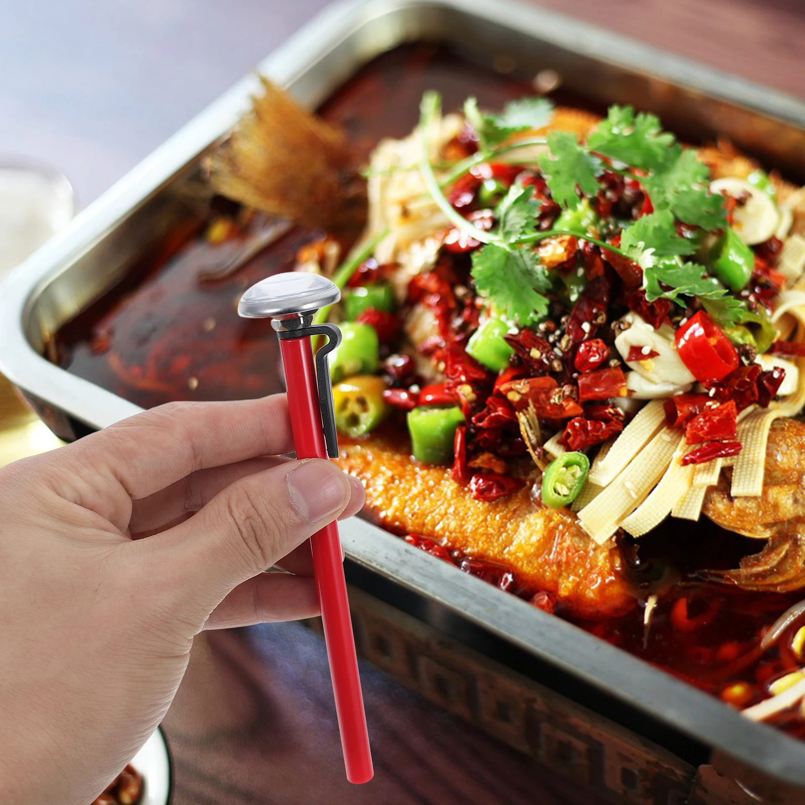 Termômetro de alimentos para assar carne de aço inoxidável chocolate fritar termômetro medidor sonda precisa ampla gama