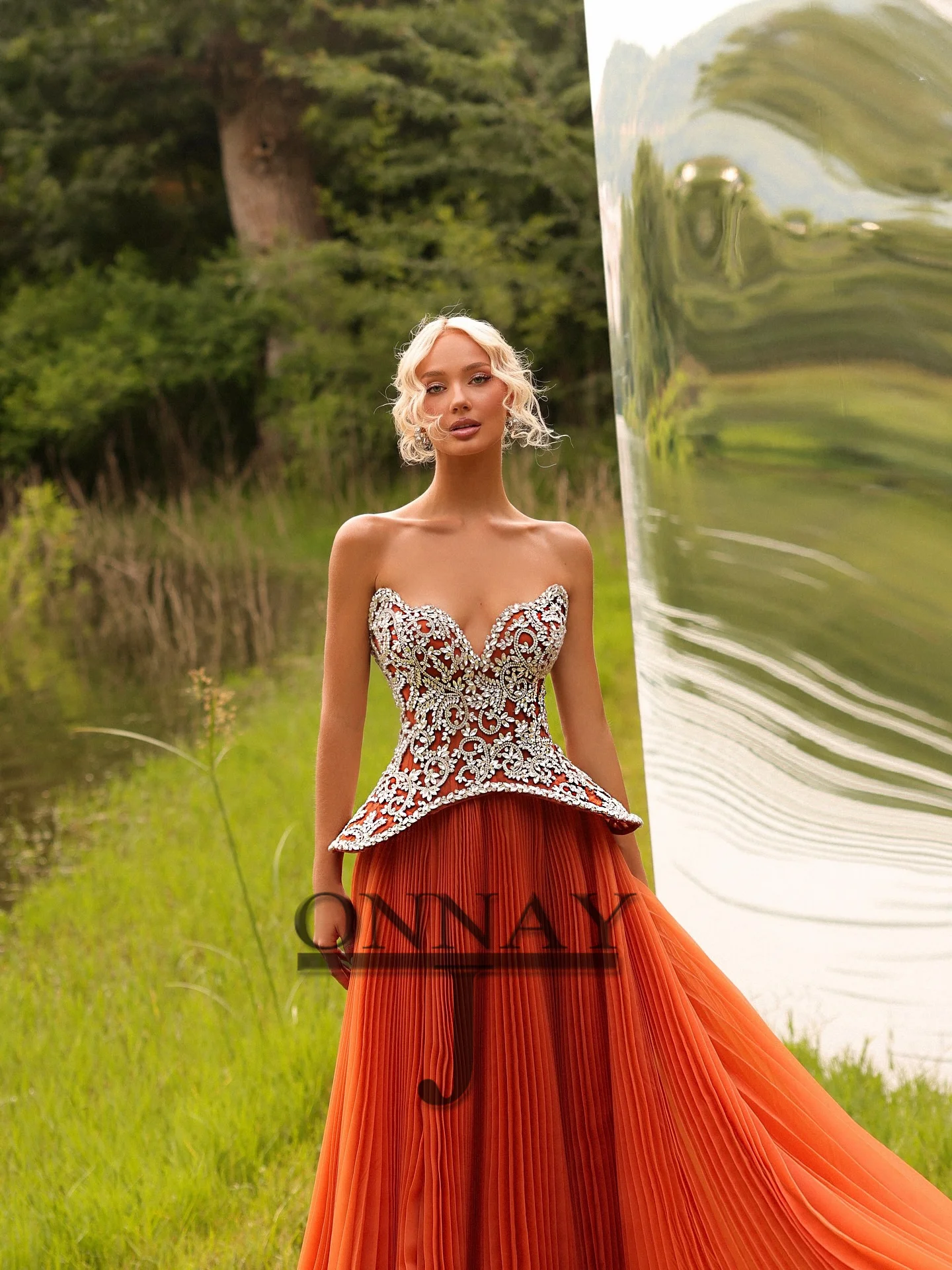 Customized Charm Aline Sweetheart Evening Dresses Maxi Gown for Women Crystals Dubai Saudi Robes De Soiree Bespoke Gown Plus image 3