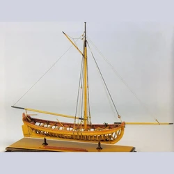 Full Rib Dinghy Simulated Wooden Ship Model Assembly Kit DIY JH3504 Recommended for Beginners Adult Building Model Toy Gift