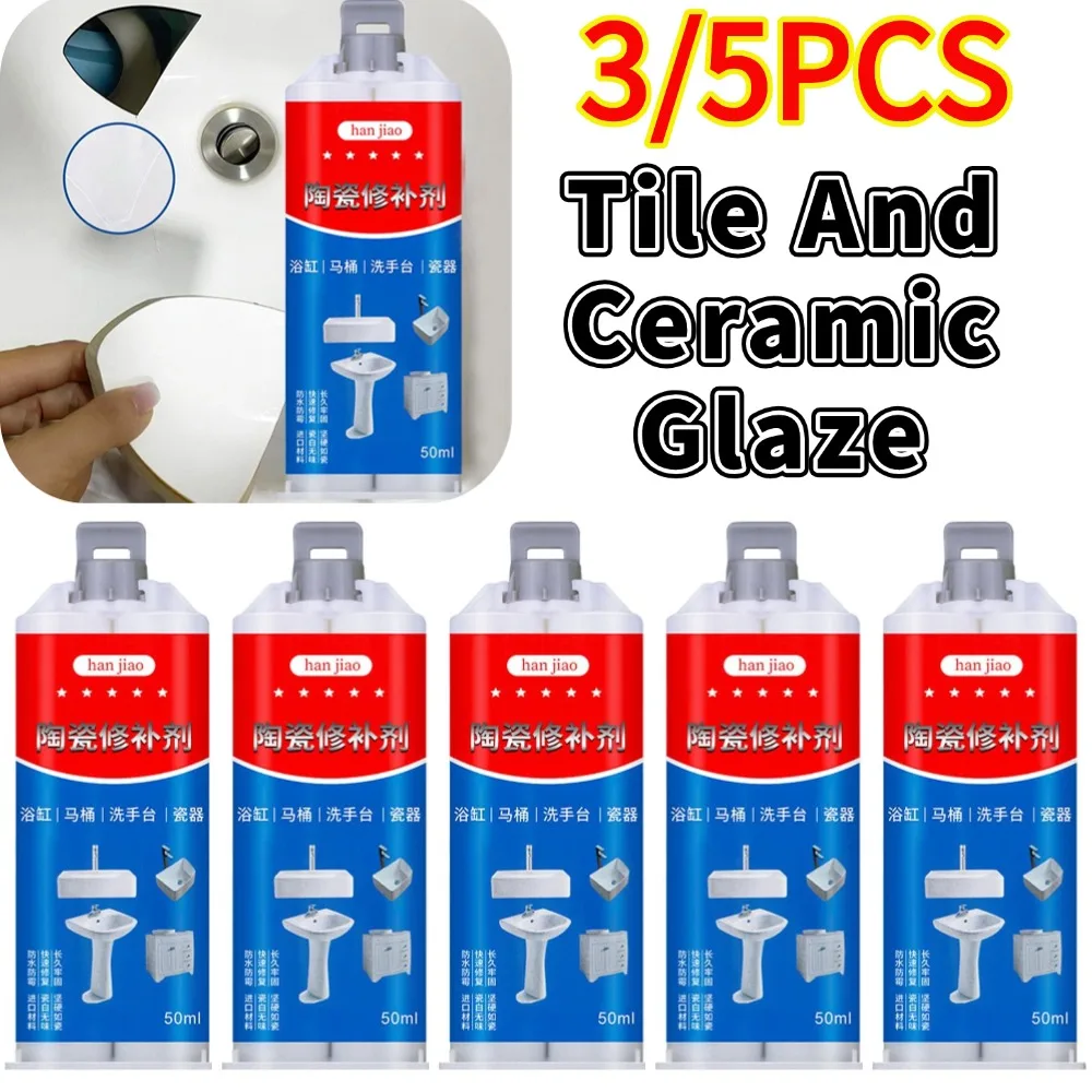 

3/5PCS Tile And Ceramic Glaze Repair Paste Fix Tub Chips And Sink Cracks With Super Adhesion For Porcelain Ceramic Enamel
