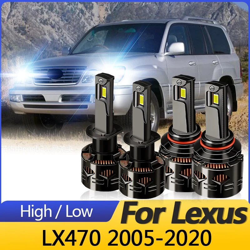 

2PCS 12V High quality White Bulbs CANbus For Lexus LX470 2005-2020 LED Headlights High Beams Low Beams Lamps 30000LM Plug&Play