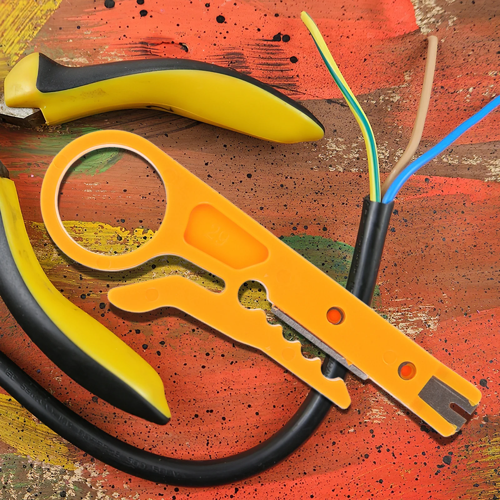 

5Pcs Mini Wire Strippers Professional Electrical Wire Stripping Tool Pocket Cable Cutter Tool for Network Data Telephone