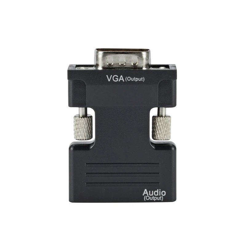 محول أنثى إلى VGA ذكر ، متوافق مع HDMI ، مع محول صوت ، مخرج إشارة 1080 بكسل ، للكمبيوتر الشخصي ، الكمبيوتر المحمول ، الشاشة ، جهاز العرض