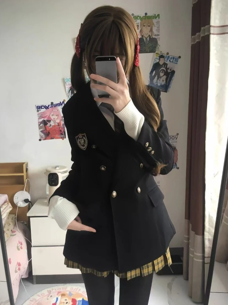 

Preppy Style Fashion Slim Long Sleeve Coat Women High Street Design Lapel Black Overcoat Hepburn Vintage Chic Overlapping Coat