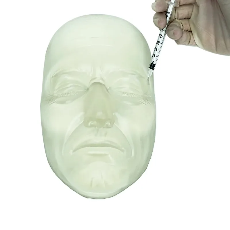 Simulated Transparent Head Injection, Suturing, Cosmetic Injection, Filling, Practice, Facial Fine-tuning Model