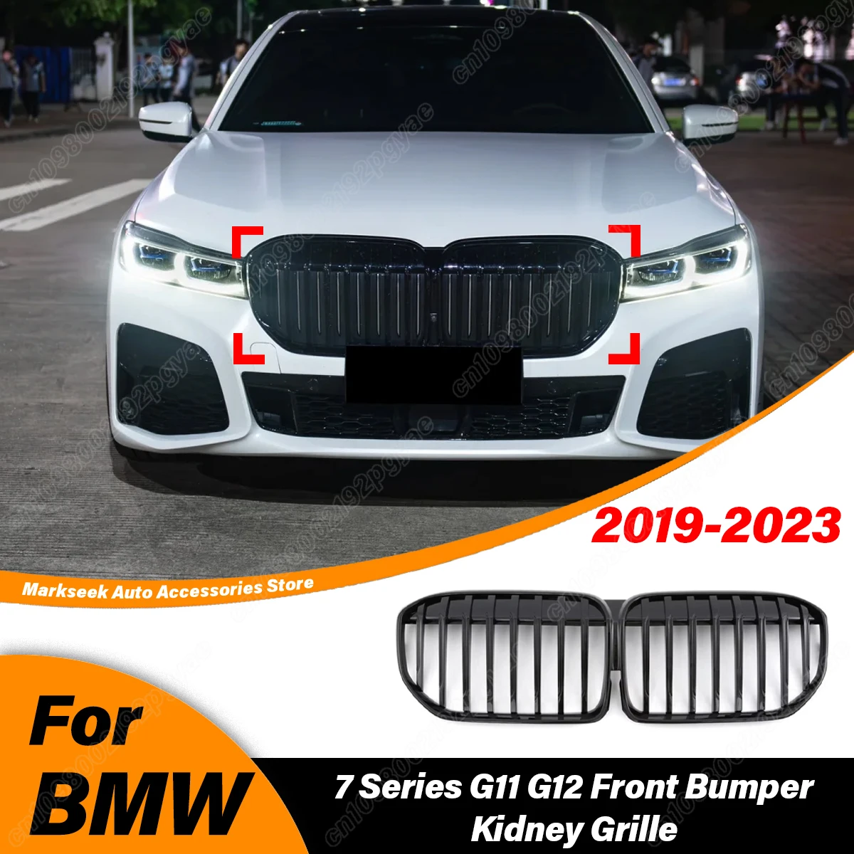 

For BMW 7 Series G11 G12 730i 740i 750i 740e 730d 2020 2021 2022 2023 Auto Front Bumper Radiator Air Intake Grille Body Kit