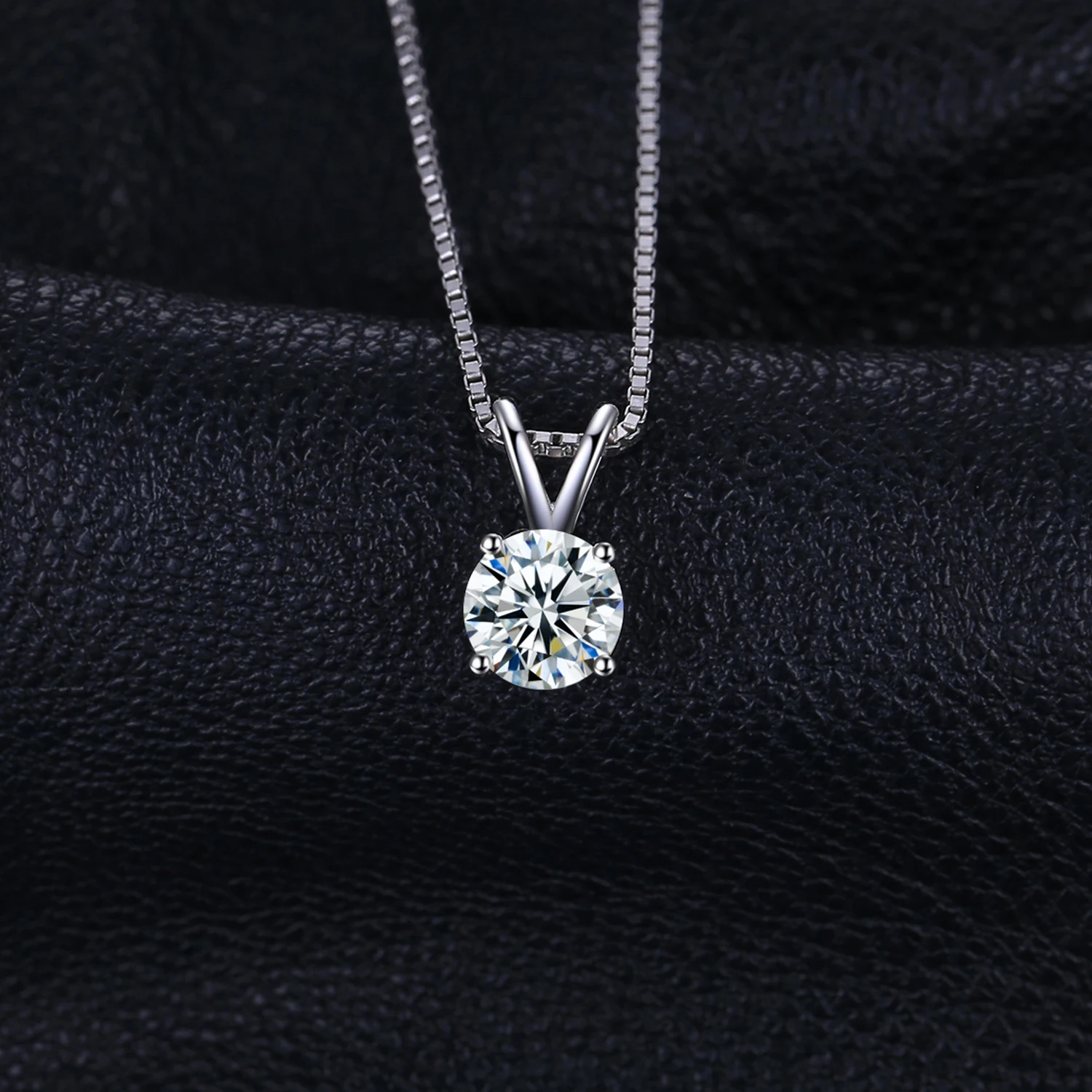 JewelryPalace Real 925 Sterling Silver 5A Cubic Zirconia Oval Round Emerald Princess Cut Pendant Necklace for Women No Chain