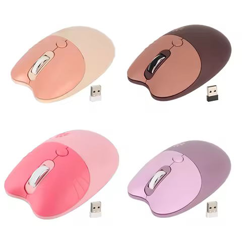 1Pc 2.4G Cute Cat Wireless Mouse Mute USB Receiver Cute Portable 3 Levels DPI Mouse for M3 Laptop Computor