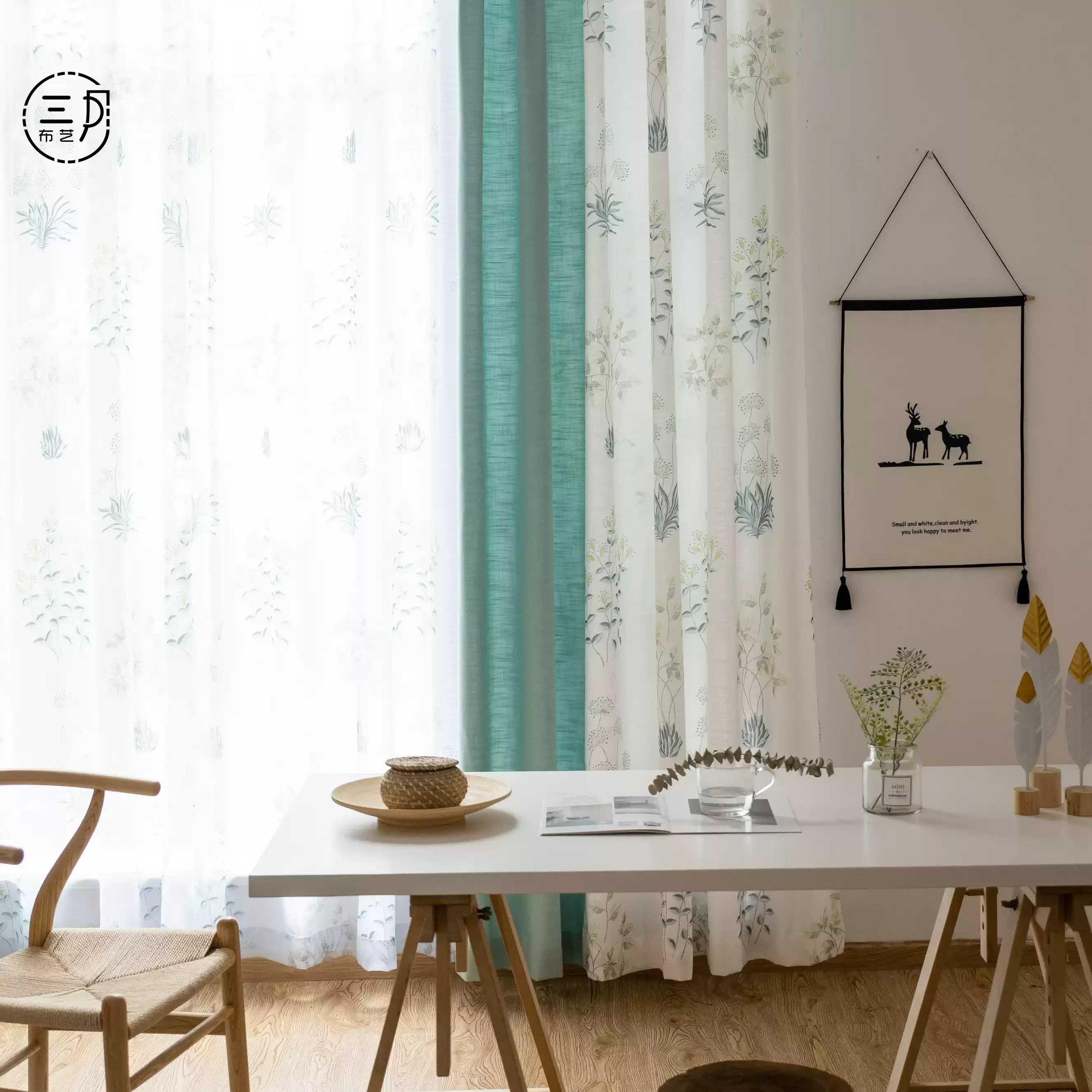

Custom Size Curtains for Living Room Bedroom Rural Small Fresh Cloth Shade Drapes in Living Room Lace modern simple White Tulle