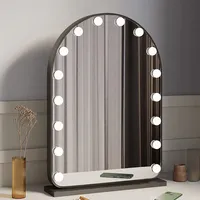 Internet celebrity dresser makeup mirror wall mounted desktop wall mounted home bedroom led smart mirror with light large