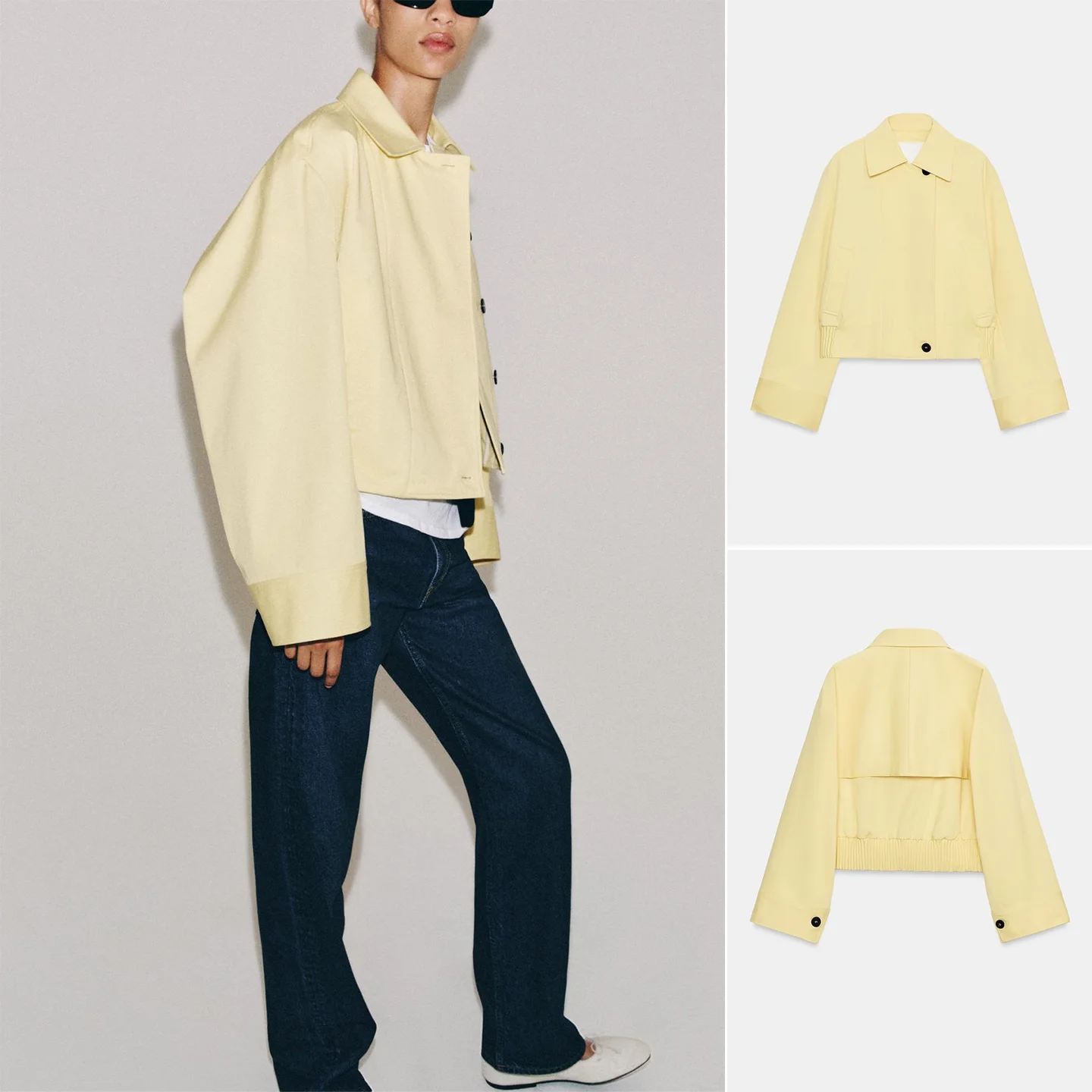 Summer New Women's Single Row Multi-Buckled Lapel Long Sleeve Straight Cut Jacket Outerwear Polyester Fiber Commute Style