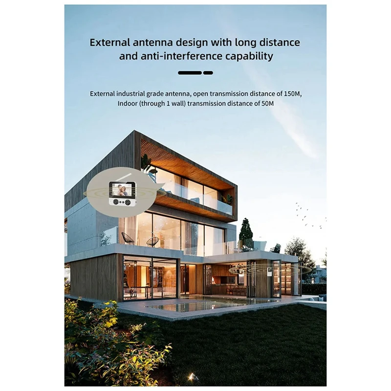 M15 فيديو لاسلكي جرس الباب الإلكتروني مراقبة في الهواء الطلق شريط فيديو الأشعة تحت الحمراء للرؤية الليلية المنزل صوت داخلي الاتحاد الأوروبي التوصيل