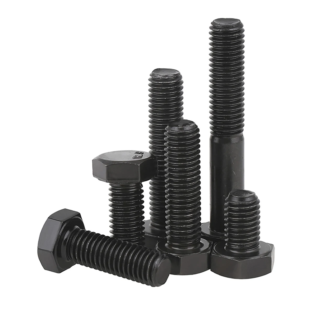 1/2/5pcs M8 M10 Black External Hexagon Outside Hex Head Cap Screws Bolt High Tensile Grade 12.9 Steel DIN933 Length 12~200mm