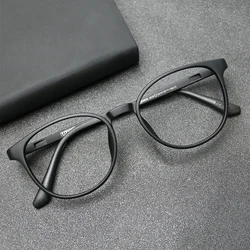 Ultralight TR90 Men Comfortable Photochromic Reading Glasses Women Vintage Round Small Frame Myopia Optical Prescription Eyewear