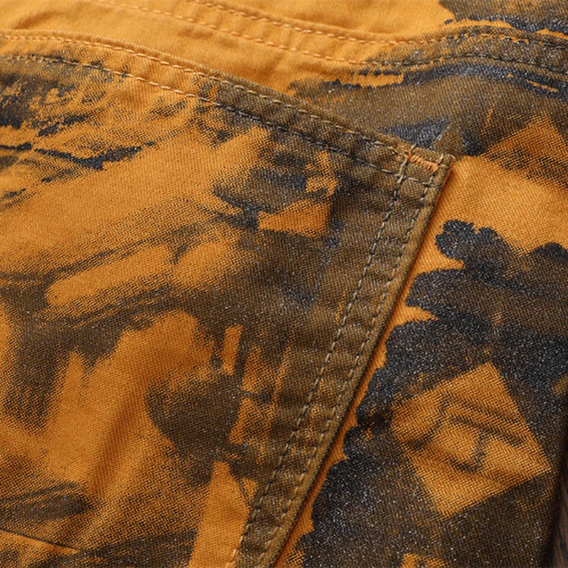 2023 New Men Jeans Y2k Vintage British Style Print Denim Pants Street Designer Casual Business Big Size High Quality Male Jeans