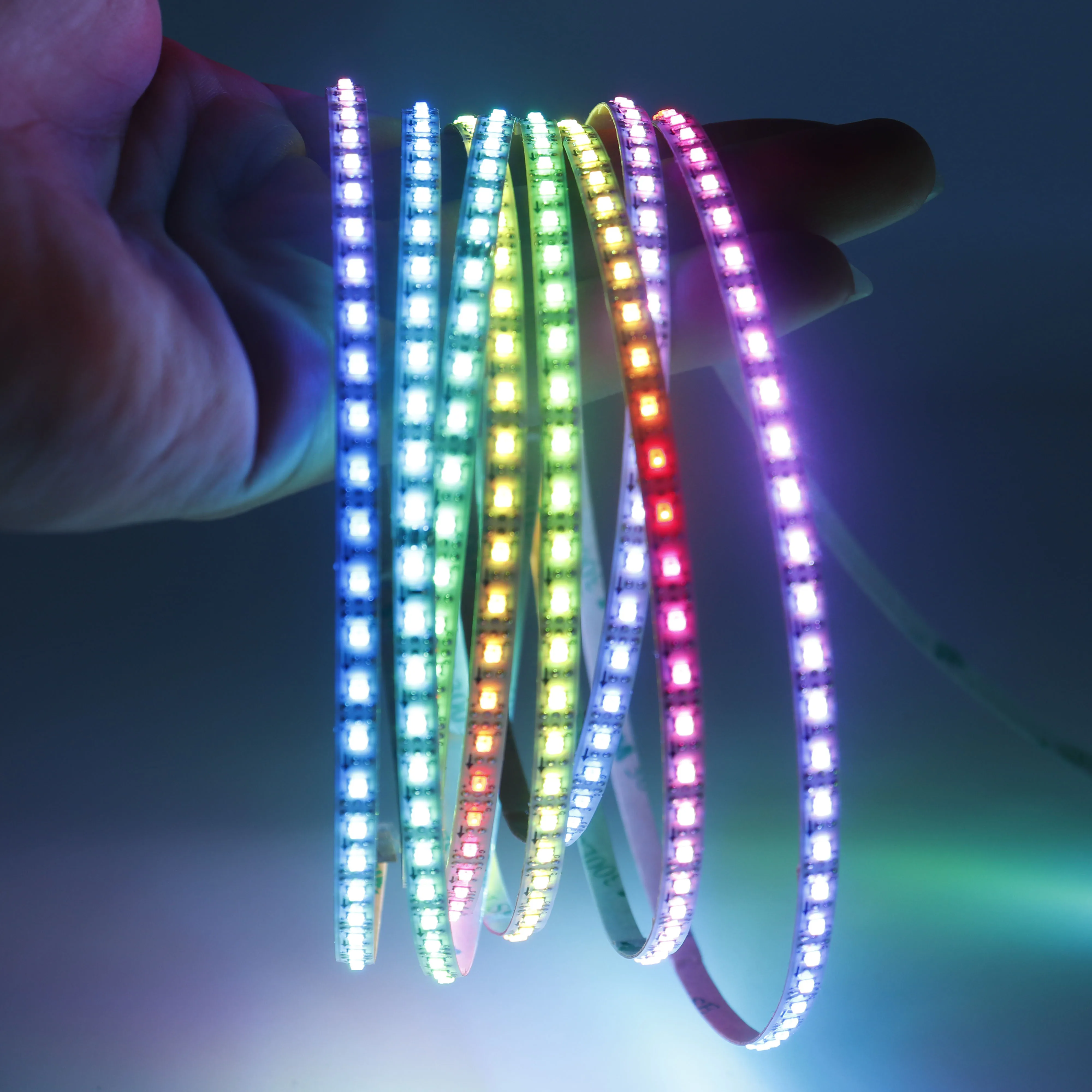 5mm Ultra-Narrow WS2812B 2020 Individually Addressable IC LED Strip WS2812 60/100/120/160/200Leds/m RGBIC Light Tape DC5V