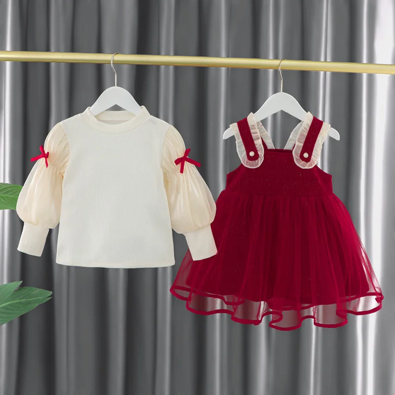 Girl Dress Kids Party Birthday Evening Gown 2023 Stylish Winter Autumn Cotton Plus Thicken Flower Girl Dress Teenagers Children