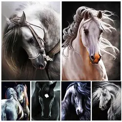 Horse 5D Diamond Painting Kits Animal Full Square/Round Diamond Mosaic Embroidery Handicraft Cross Stitch Home Decor Gift