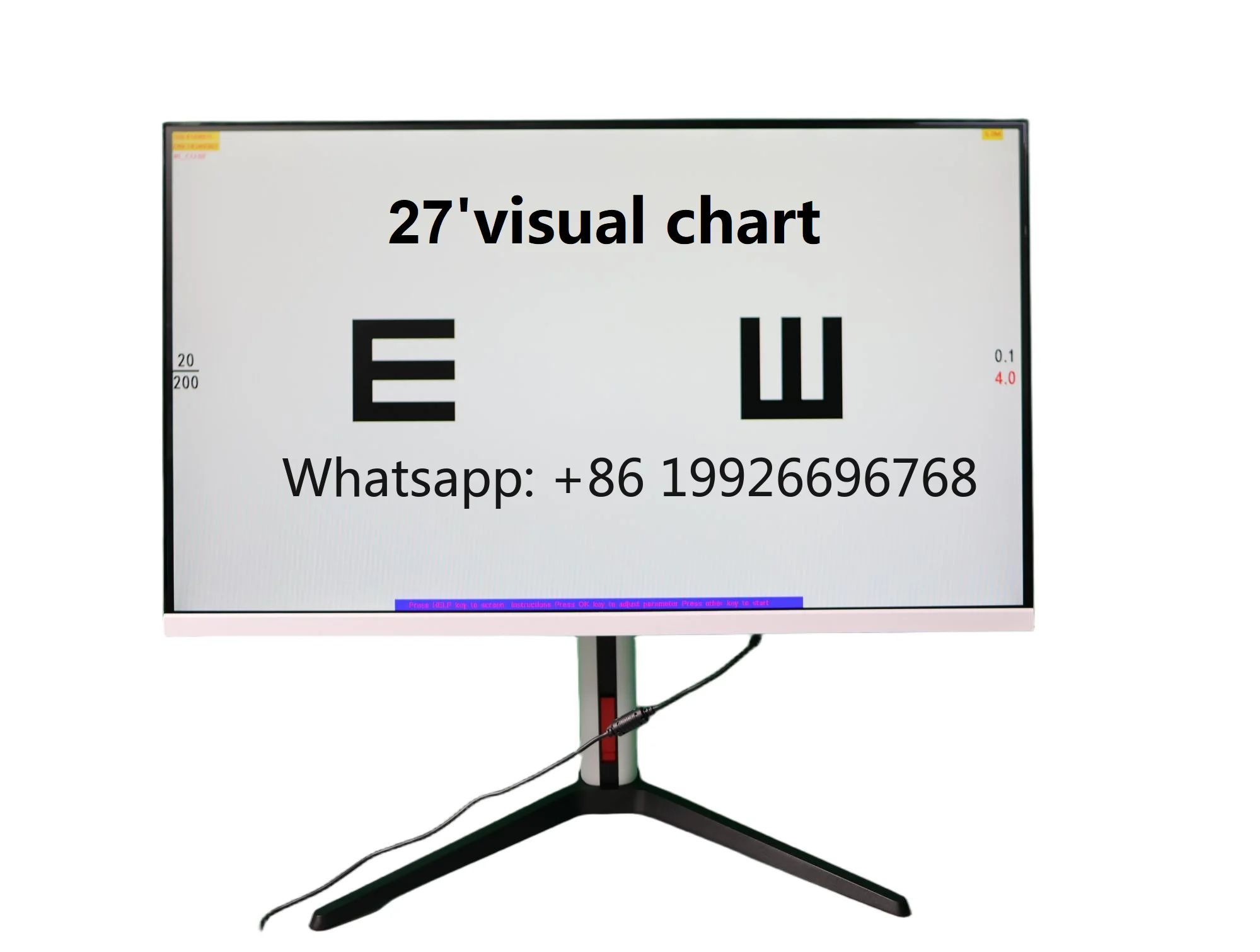 

Top View Large Screen 27 Inch LED Visual Chart CL-278Height Adjustment Optometry AC 110-240V for Optic