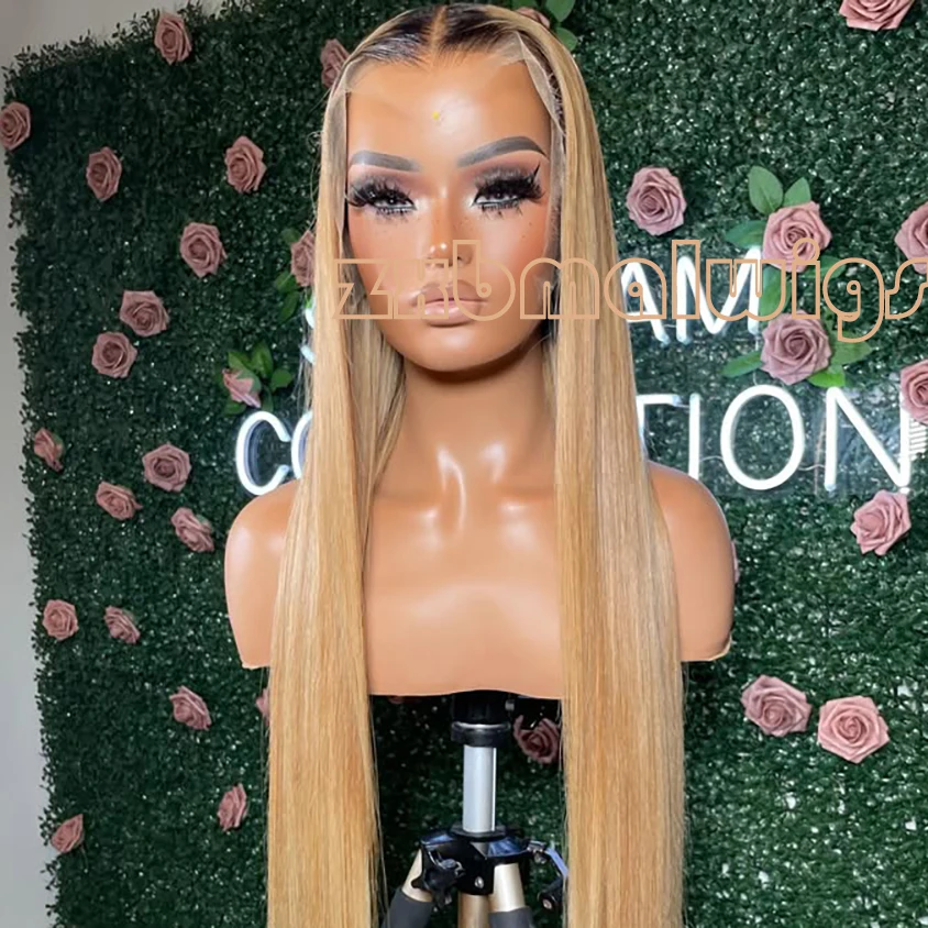 

Синтетические волосы 13X4, прямые парики с омбре, медовый блондин, кружевные парики для женщин, бесклеевой парик спереди, детские волосы, волнистые волокна, повседневная одежда