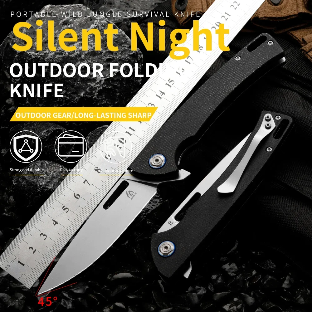 High quality multifunctional folding knife - survival knife for outdoor camping, hunting, and emergency situations, men's gift