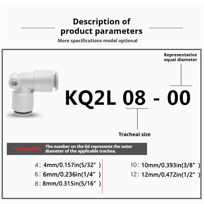 10PCS PV Quick Connector Pneumatic Plug 90 Degree Elbow Plastic Quick Fitting 4mm/6mm/8mm/10mm/12mm Air Parts Pipe Push In Water