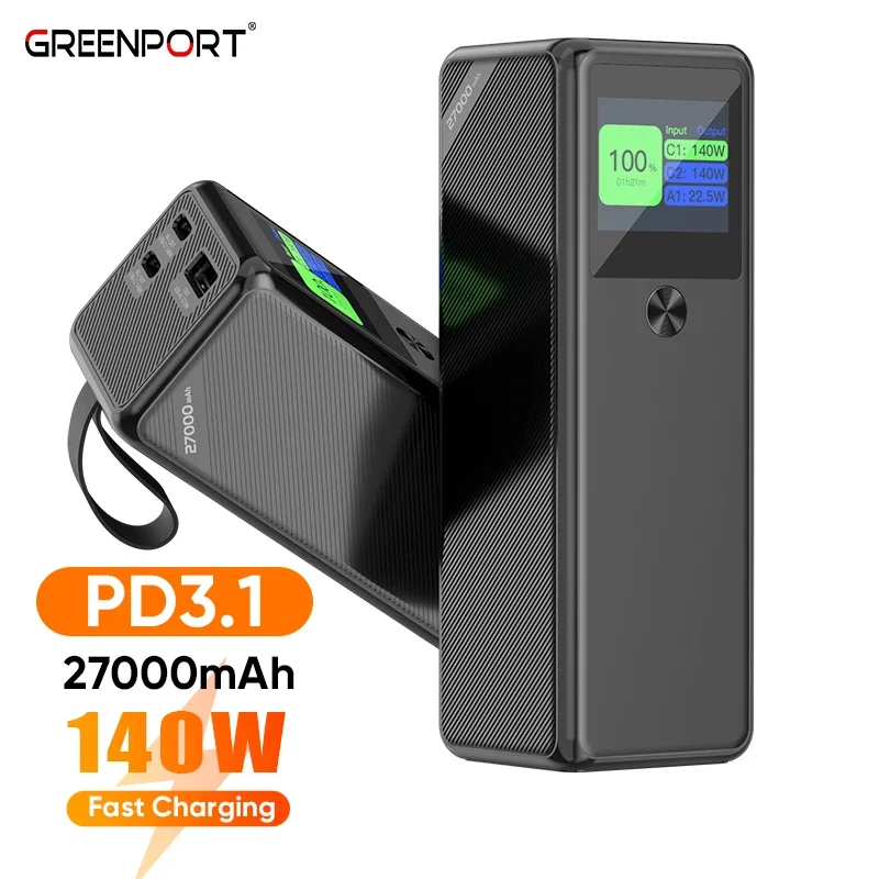 27000mah Large Capacity PD 140W Super Fast Charging Powerbank Mobile Phone Laptop Charger Power Bank