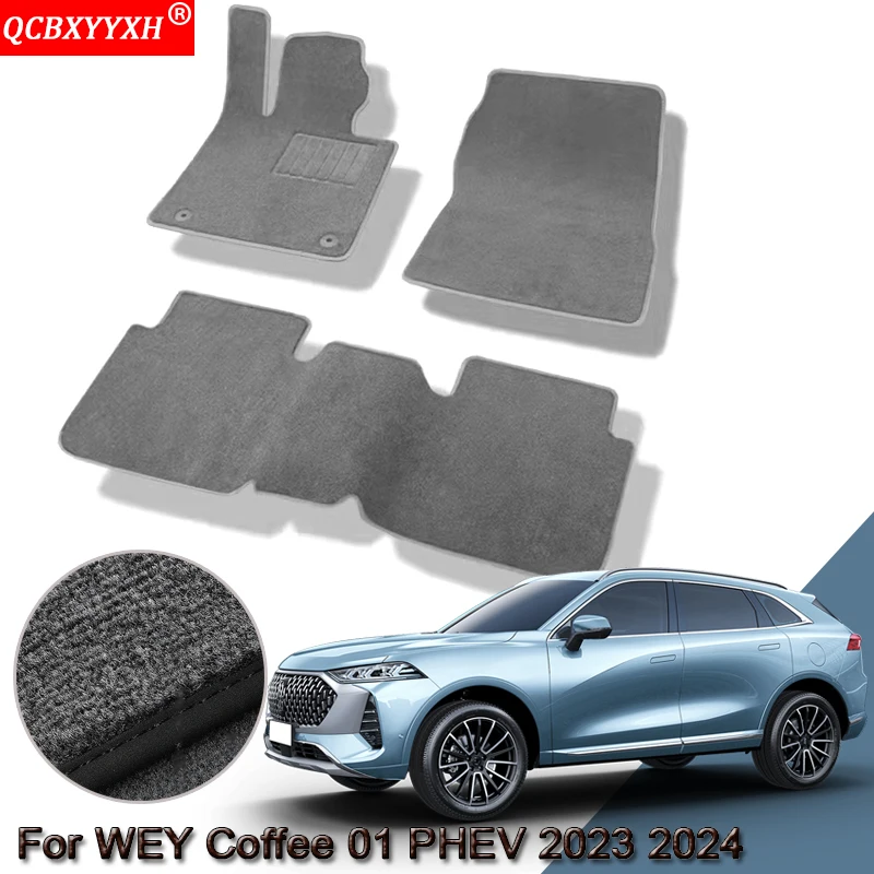 

Custom Car Floor Mats For WEY Coffee 01 PHEV 2023 2024 Waterproof Non-Slip Floor Mats Internal Protection Carpets Rugs Accessory